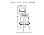 Valebeck - Tabouret de bar haut pivotant (1/cn)