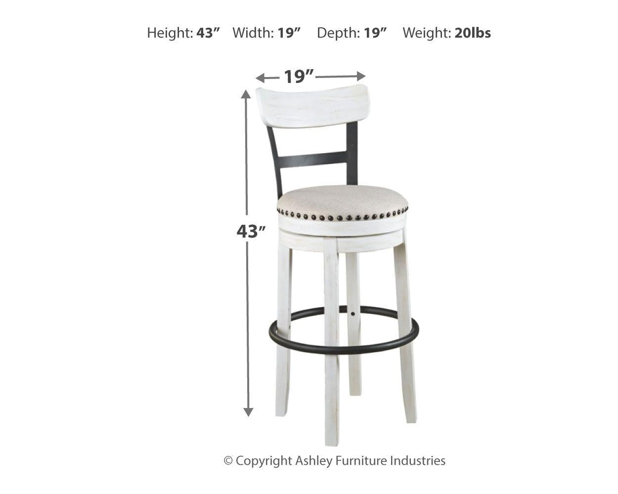 Valebeck - Tabouret de bar haut pivotant (1/cn)