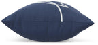 Oreiller Velvetley bleu marine/blanc