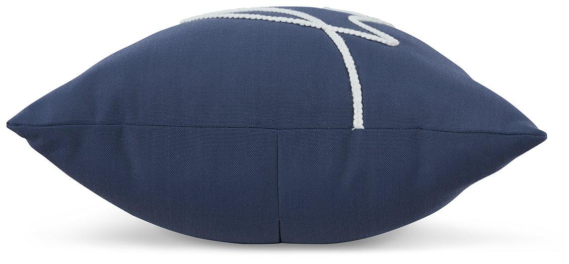 Oreiller Velvetley bleu marine/blanc (lot de 4)