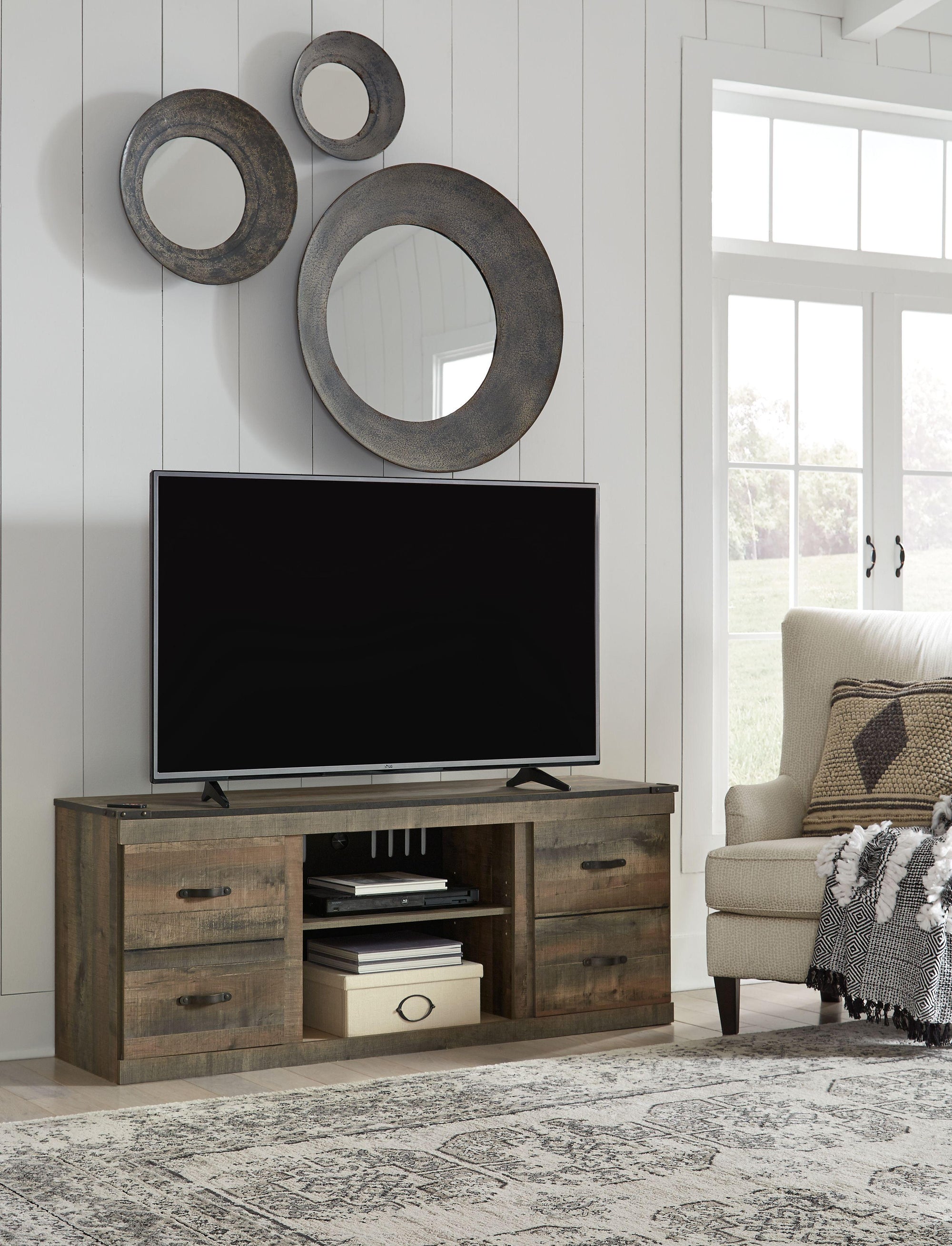 Trinell - Meuble TV avec option cheminée
