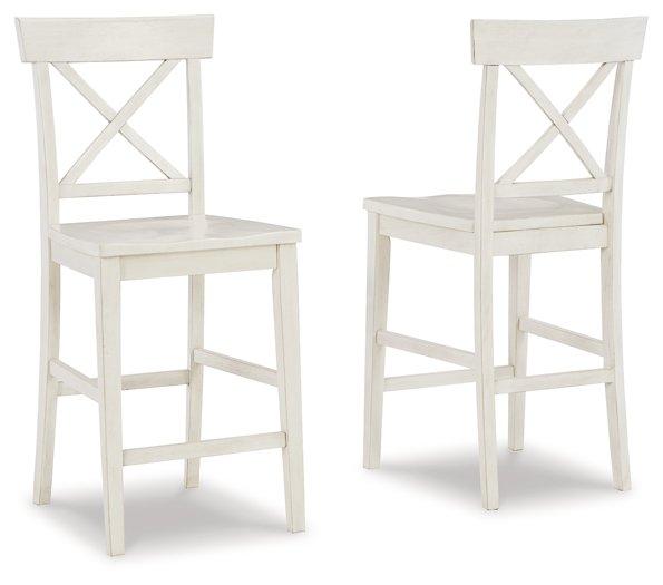 Tabouret de bar blanc Stuven (lot de 2)