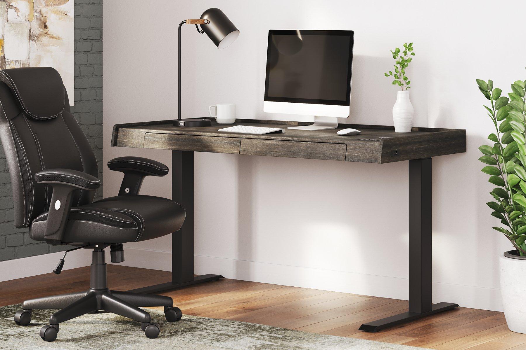 Bureau Zendex brun foncé 55 à hauteur réglable