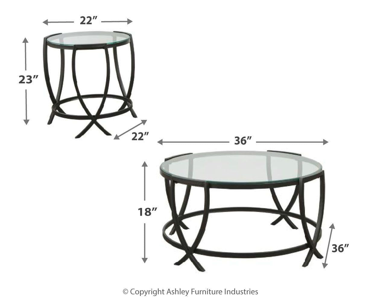 Tarrin - Ensemble de table d'appoint (3/cn)
