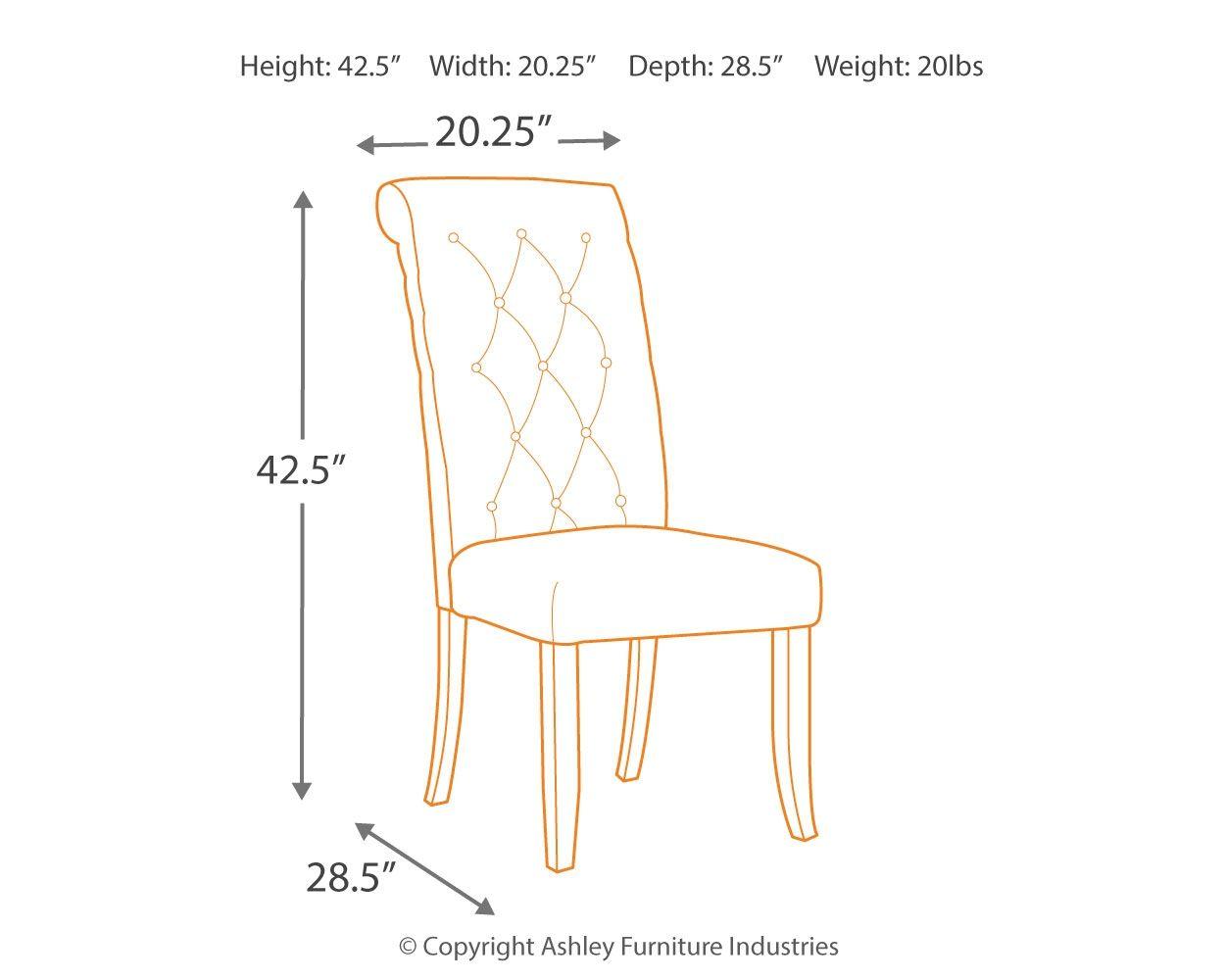Tripton - Chaise d'appoint de salle à manger (2/cn)