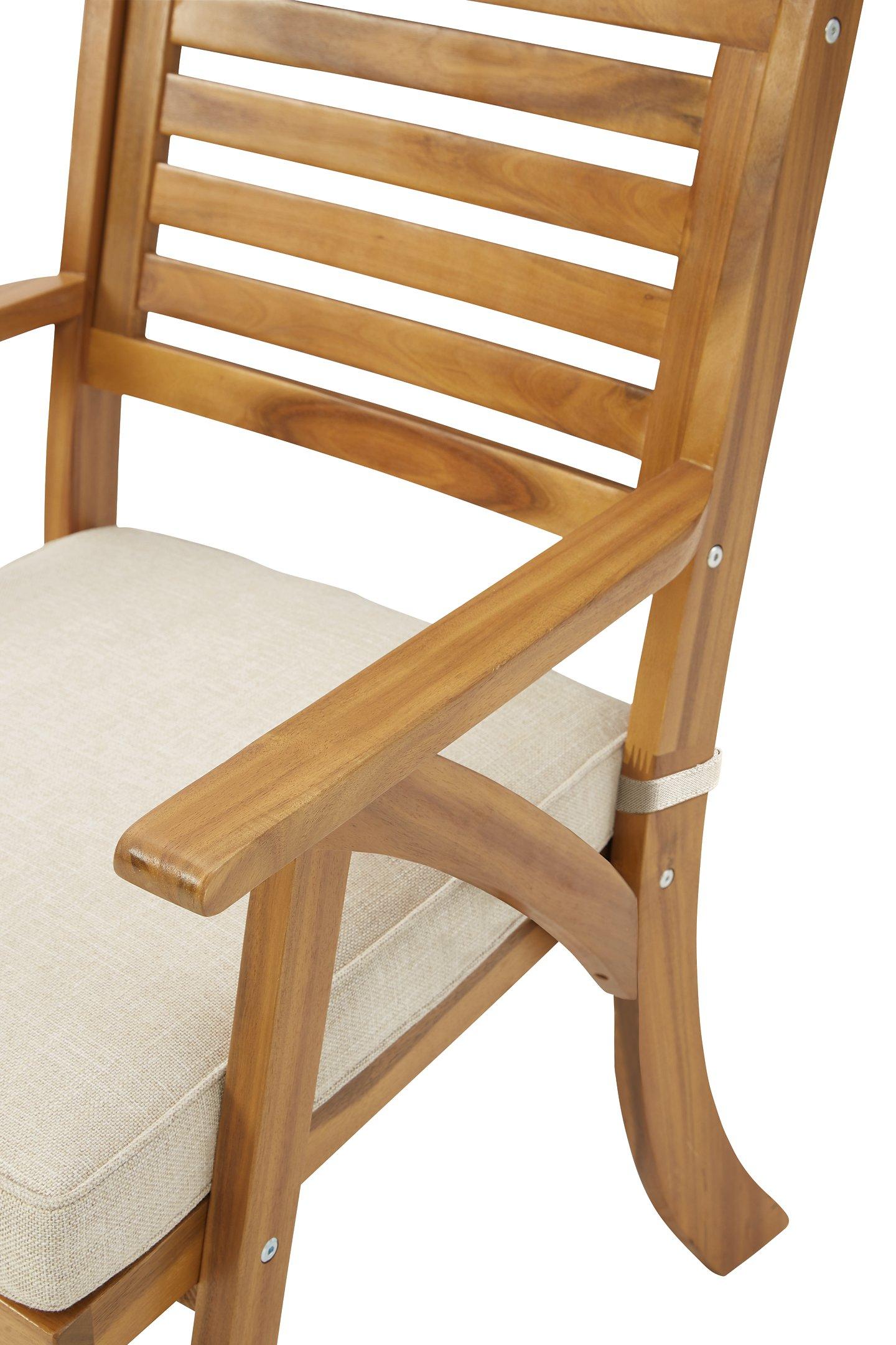 Ensemble de 3 chaises d'extérieur marron Vallerie avec table