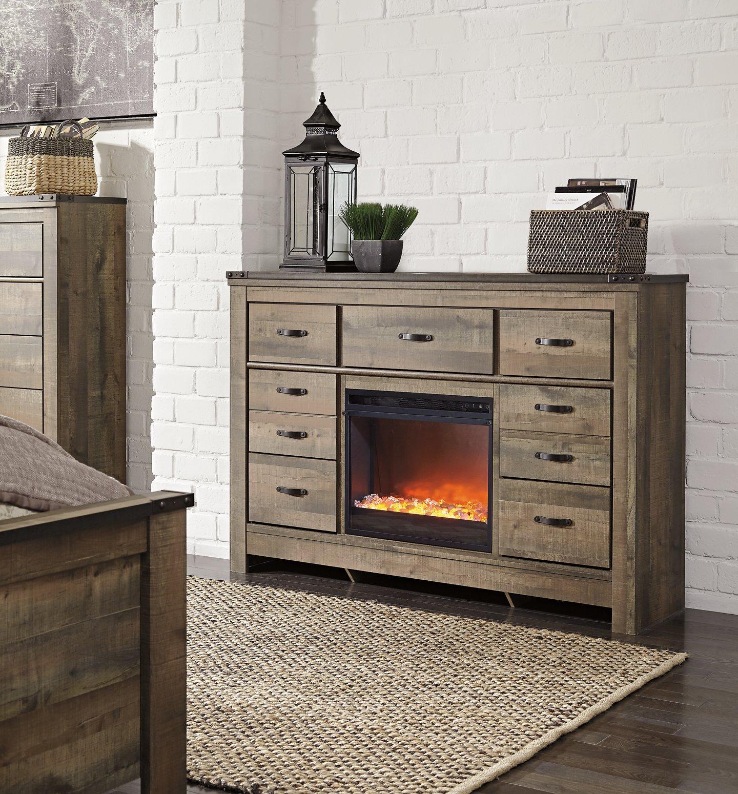 Commode Trinell avec foyer électrique