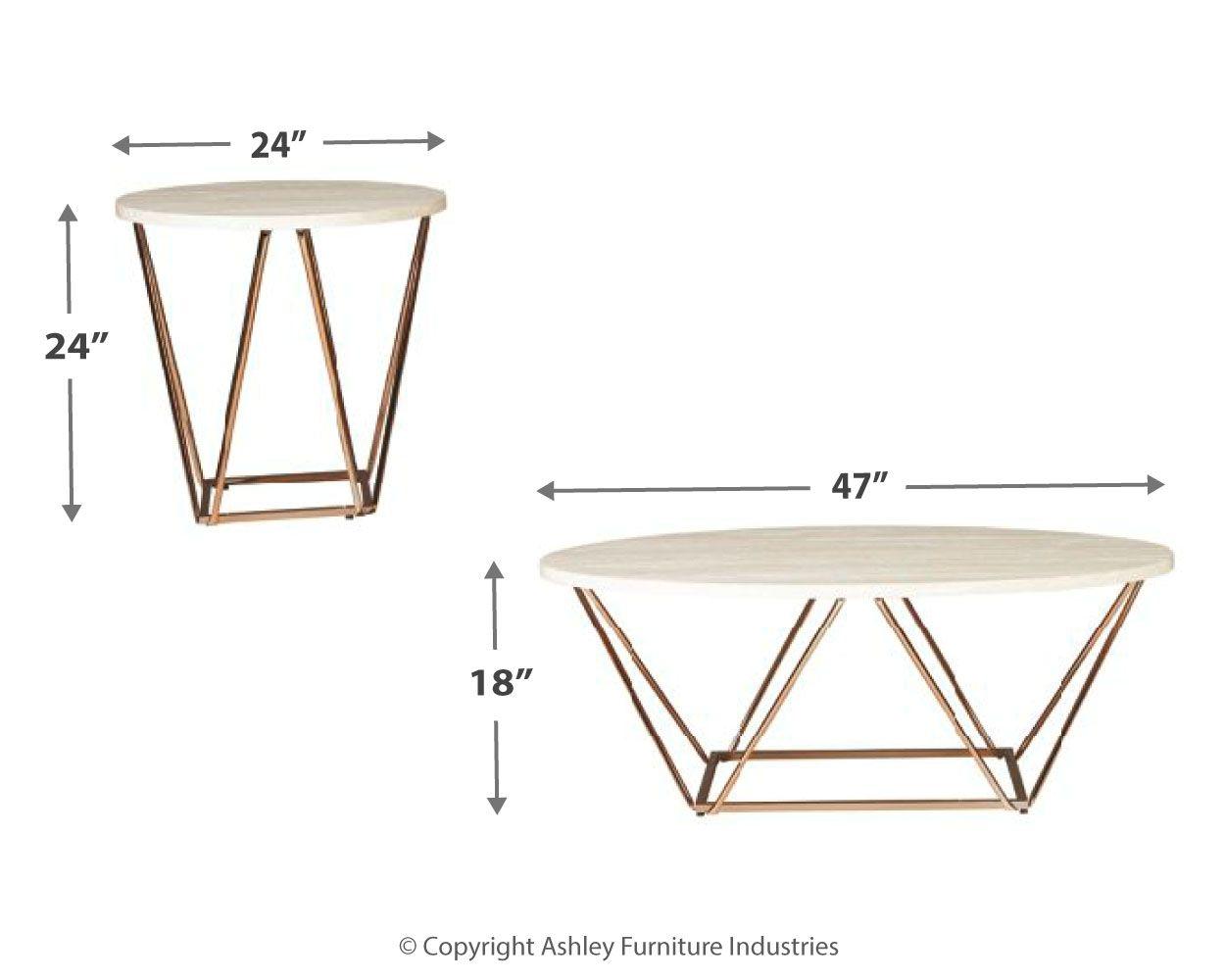 Tarica - Ensemble de tables d'appoint (3/cn)