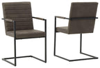 Strumford - Chaise de salle à manger avec accoudoirs (2/cn)
