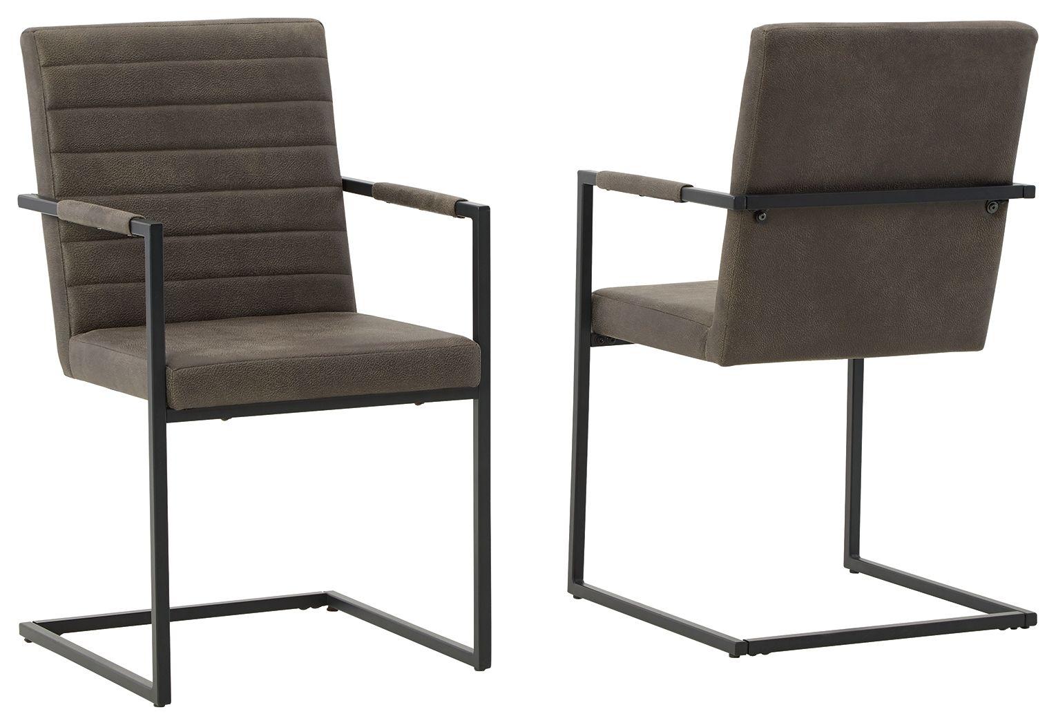 Strumford - Chaise de salle à manger avec accoudoirs (2/cn)