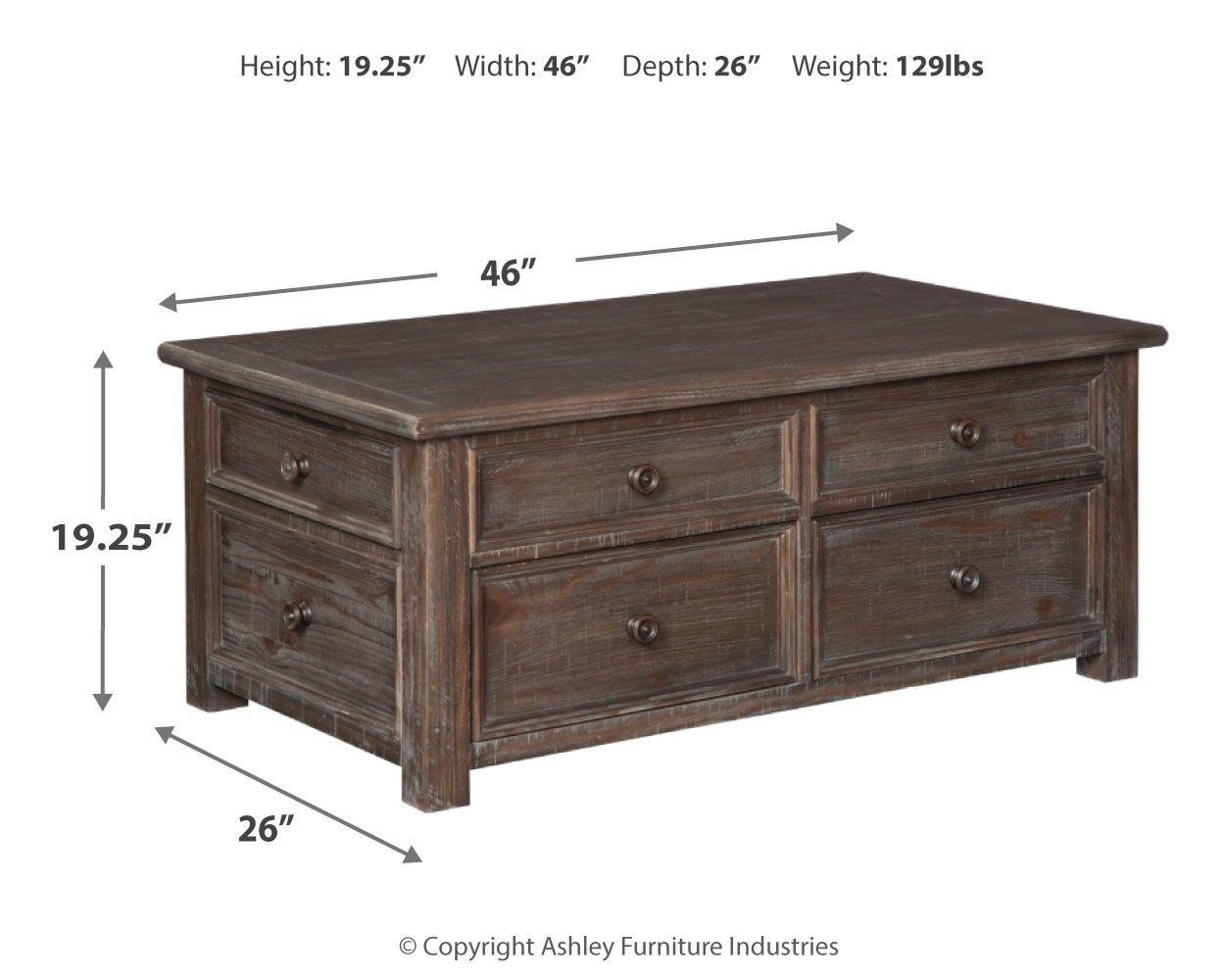 Wyndahl - Table basse à plateau relevable