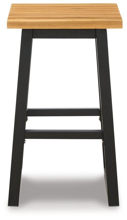 Ensemble de 3 tables de bar d'extérieur marron/noir Town Wood