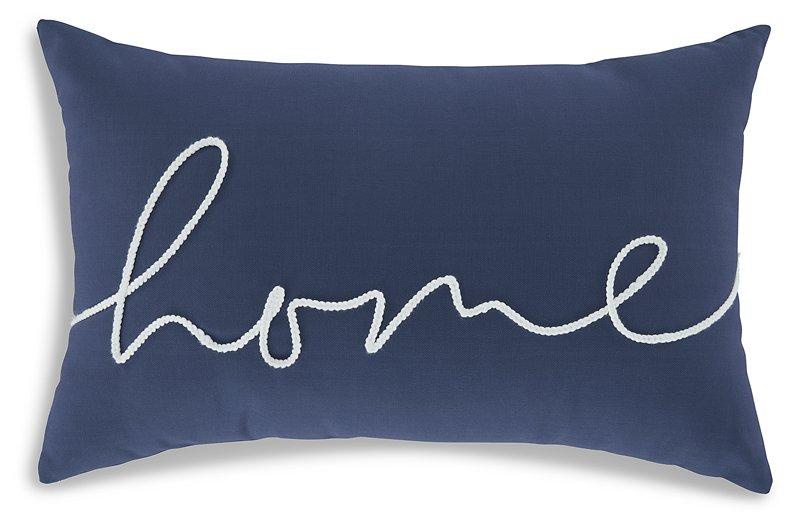 Oreiller Velvetley bleu marine/blanc