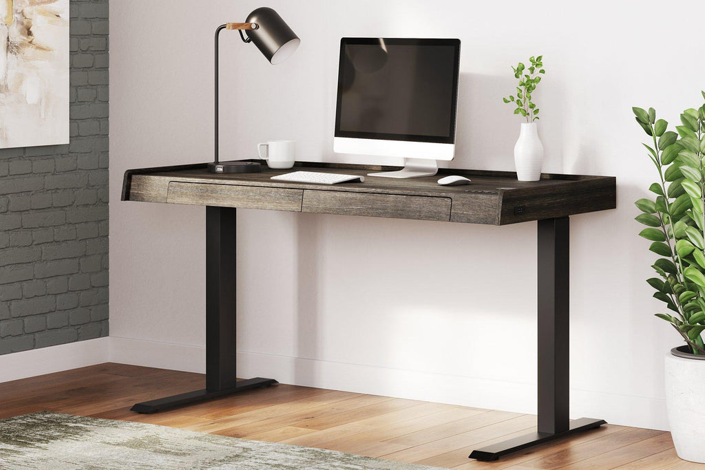 Bureau Zendex brun foncé 55 à hauteur réglable