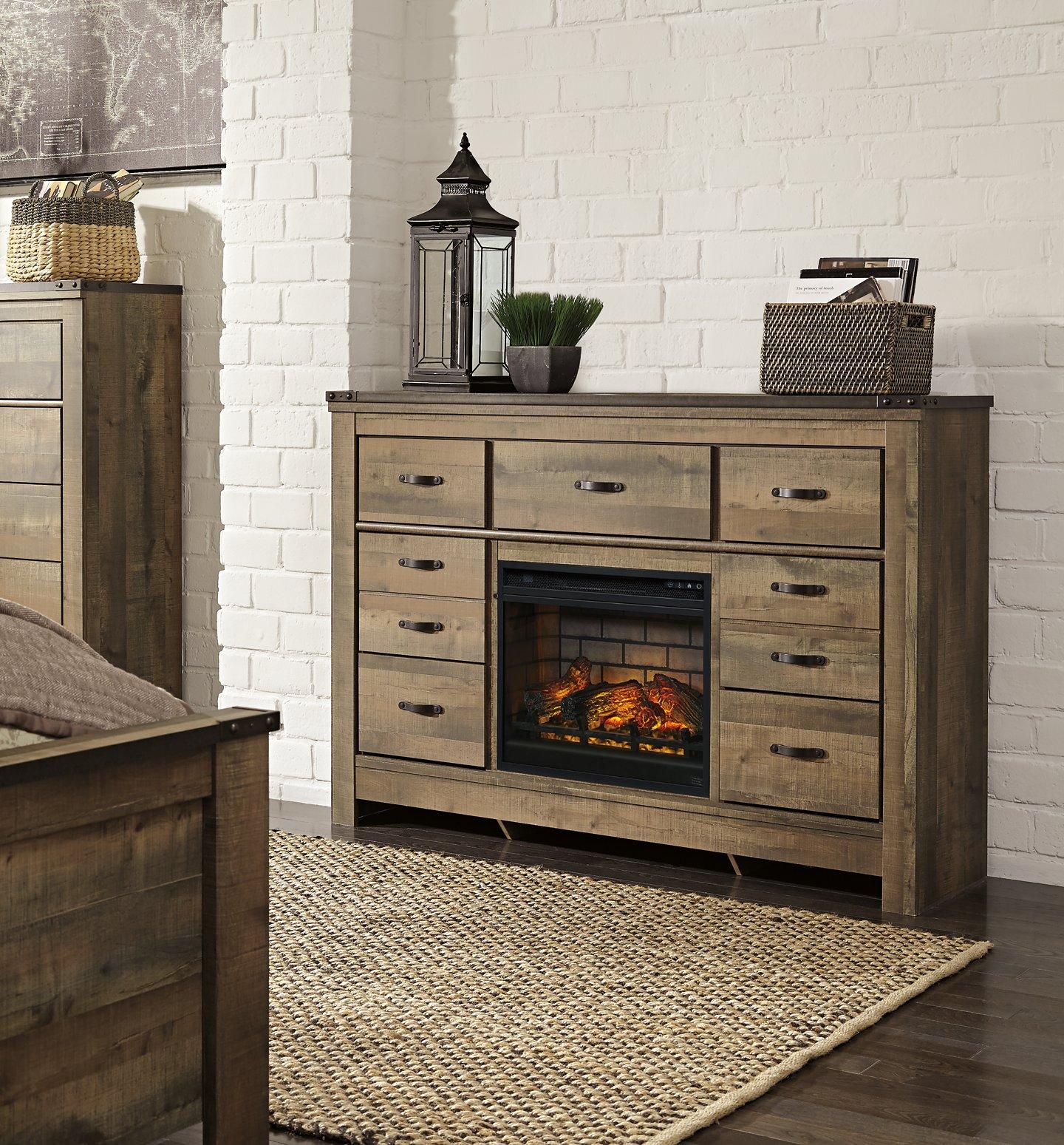Commode Trinell avec foyer électrique