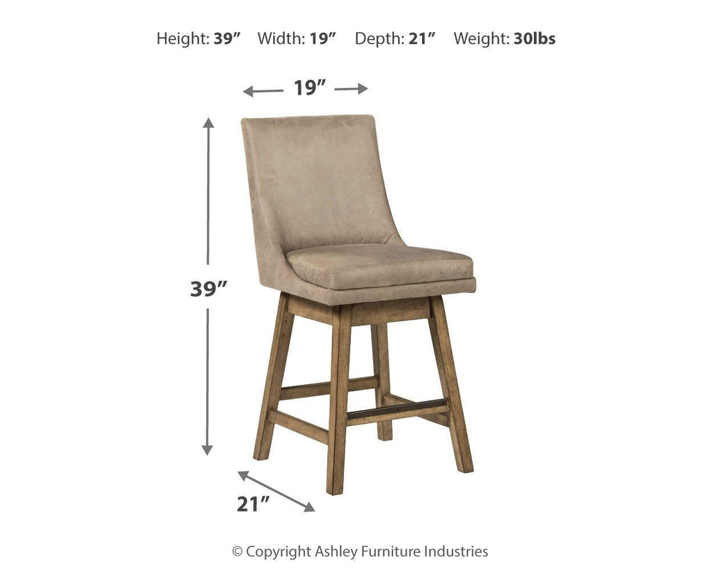Tallenger - Tabouret de bar pivotant Uph (2/cn)