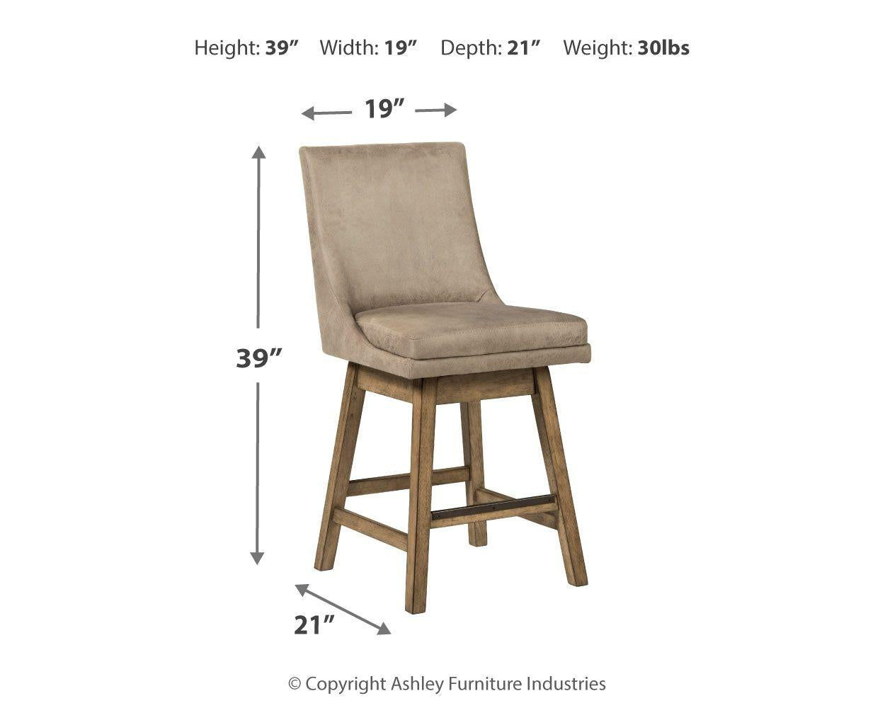 Tallenger - Tabouret de bar pivotant Uph (2/cn)