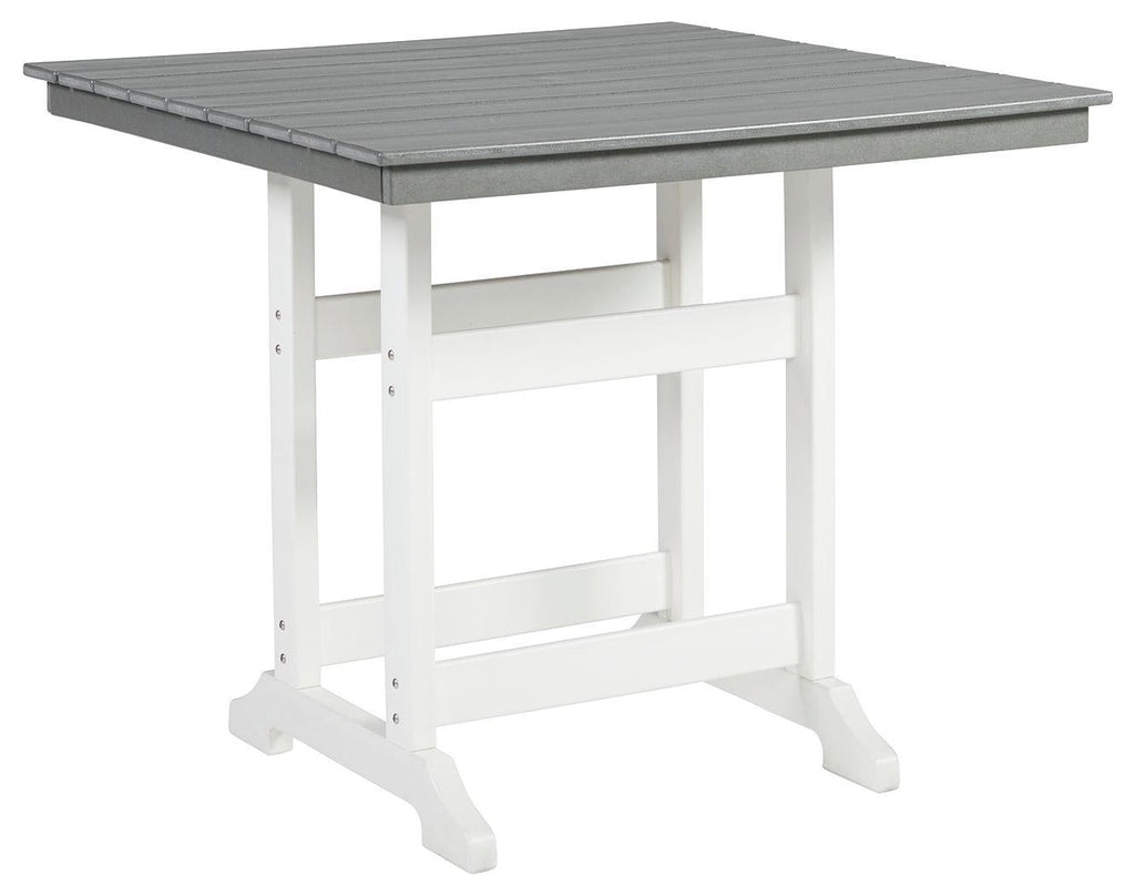 Transville - Table de comptoir carrée avec option parasol