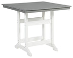 Transville - Table de comptoir carrée avec option parasol