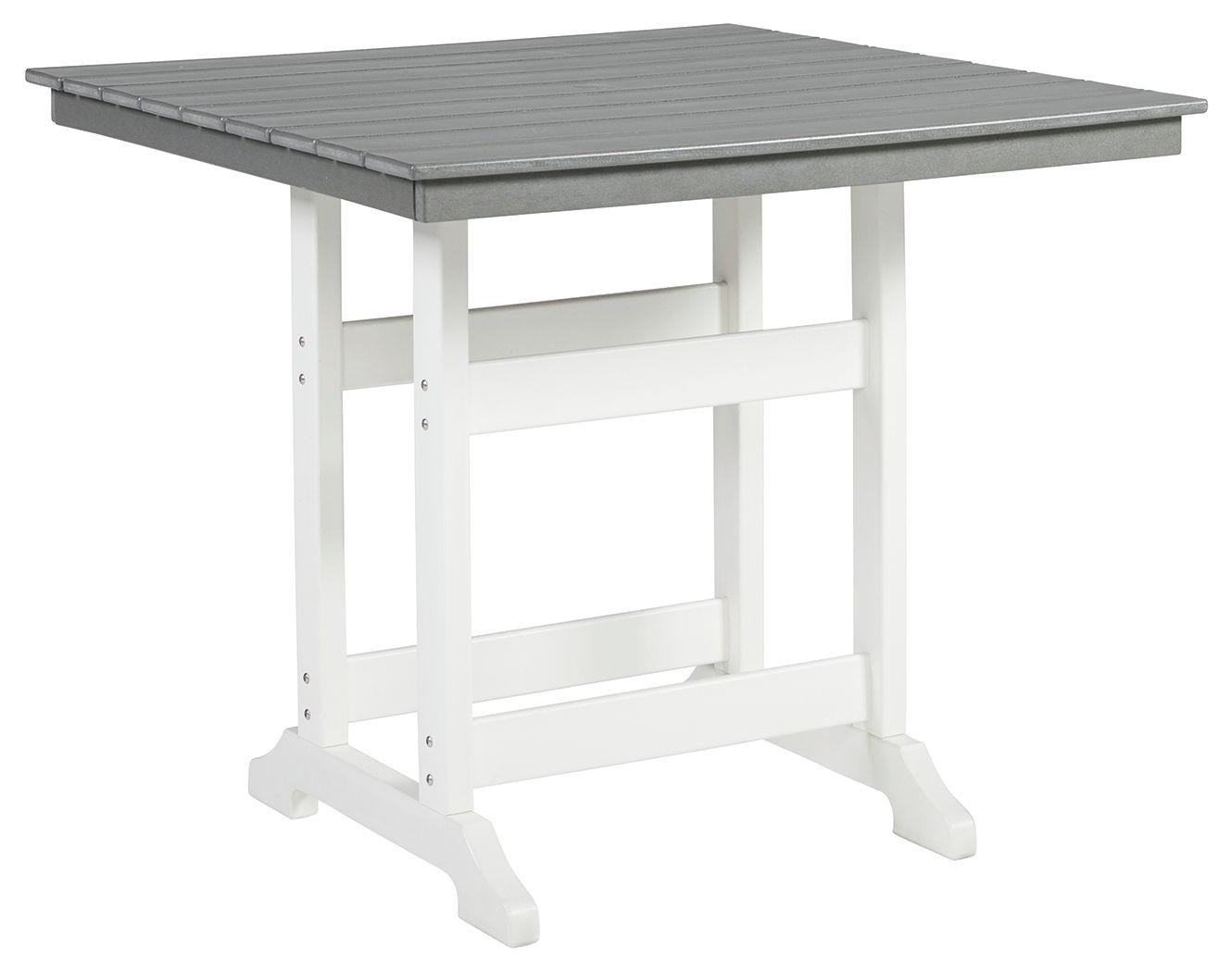Transville - Table de comptoir carrée avec option parasol
