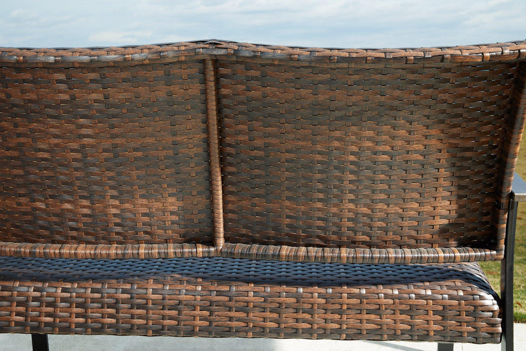 Ensemble de 4 chaises et table d'extérieur marron foncé Zariyah
