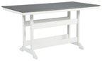 Transville - Table de comptoir rectangulaire avec option parapluie