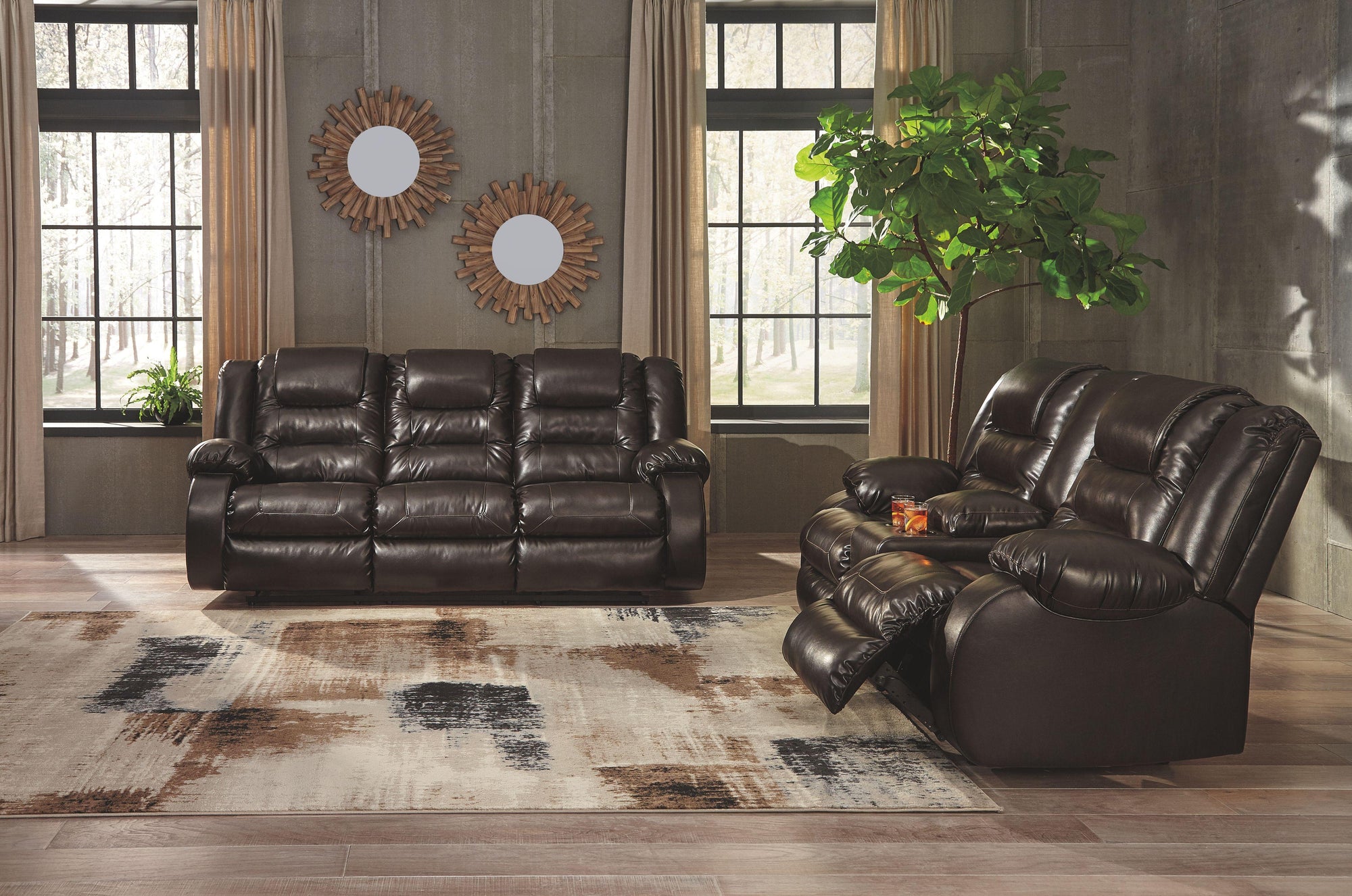 Vacherie - Causeuse double avec console