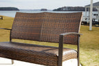 Ensemble de 4 chaises et table d'extérieur marron foncé Zariyah