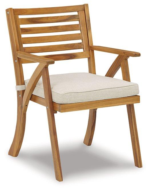 Ensemble de 3 chaises d'extérieur marron Vallerie avec table