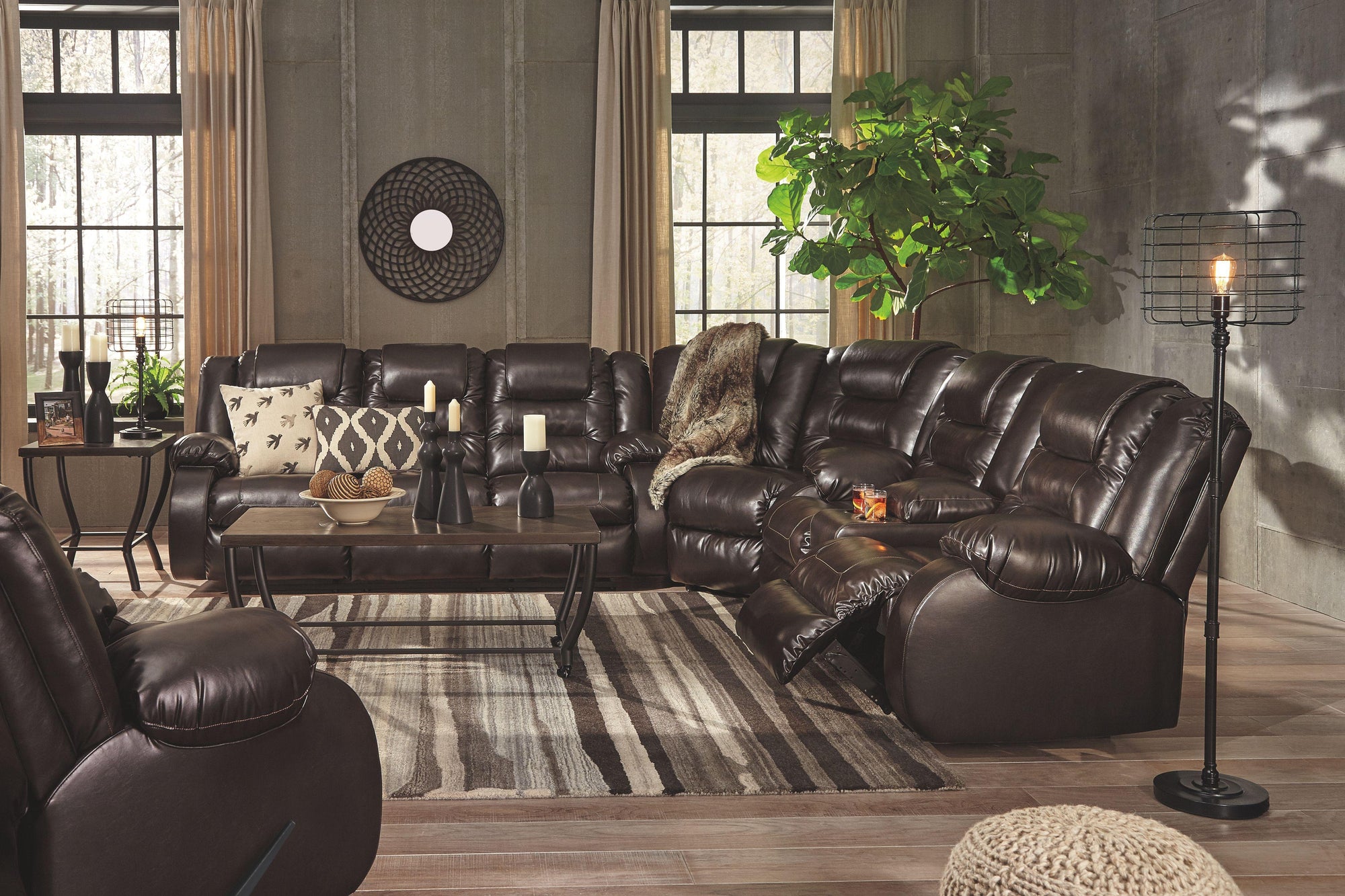 Vacherie - Causeuse double avec console