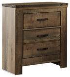 Trinell - Table de chevet à deux tiroirs