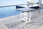 Transville - Table de comptoir carrée avec option parasol