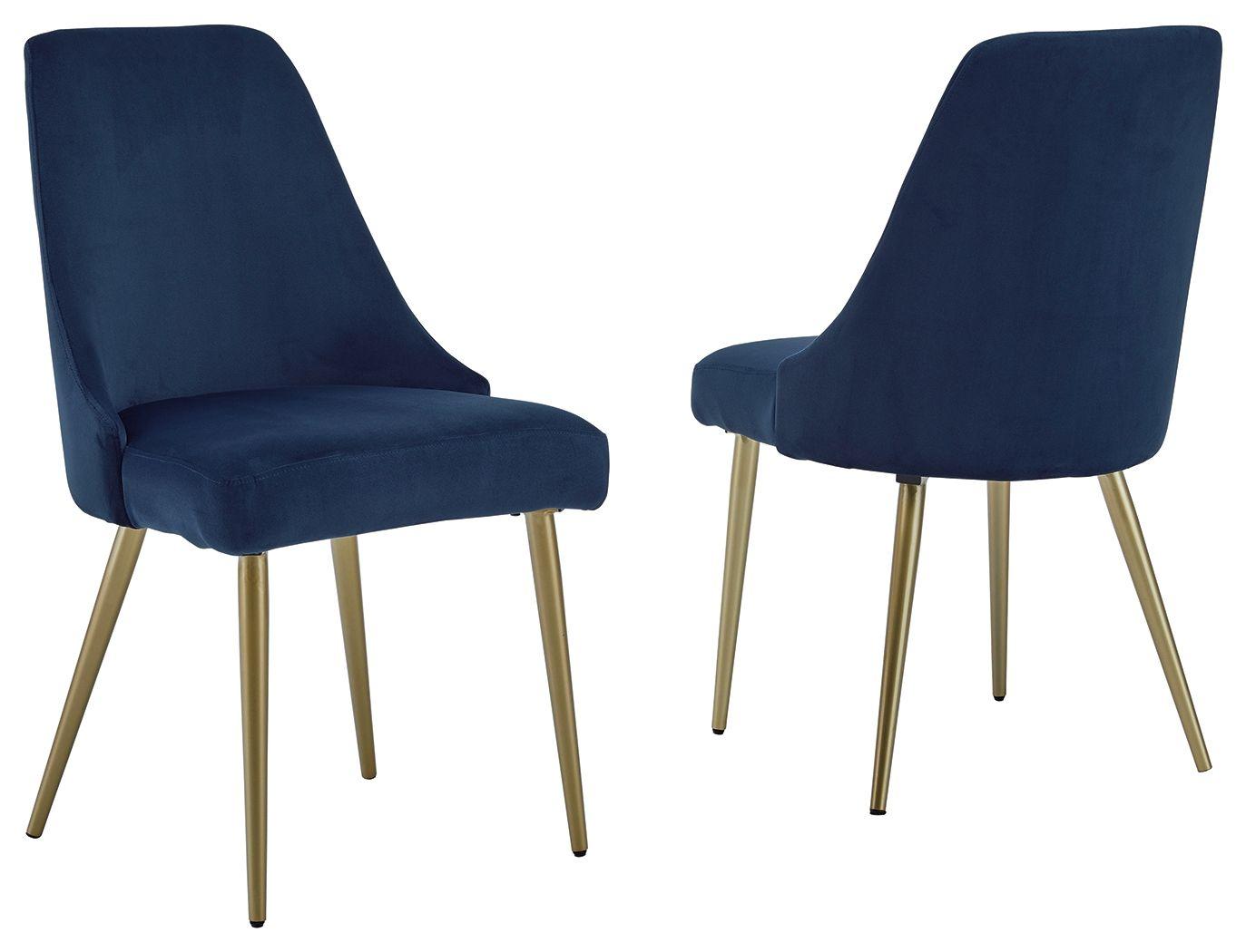 Wynora - Chaise de salle à manger en tissu (2 pièces)