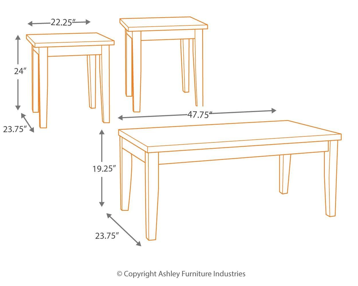 Théo - Ensemble de table d'appoint (3/cn)