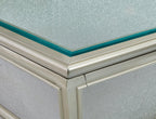 Table basse Traleena finition argentée