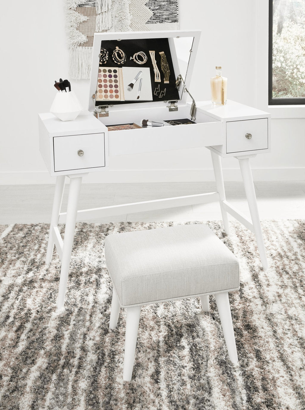 Coiffeuse Thadamere avec tabouret