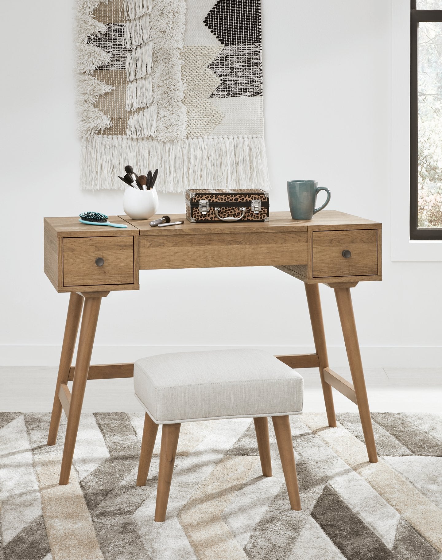 Coiffeuse Thadamere avec tabouret