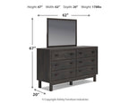 Ensemble de chambre à coucher Toretto 6 pièces