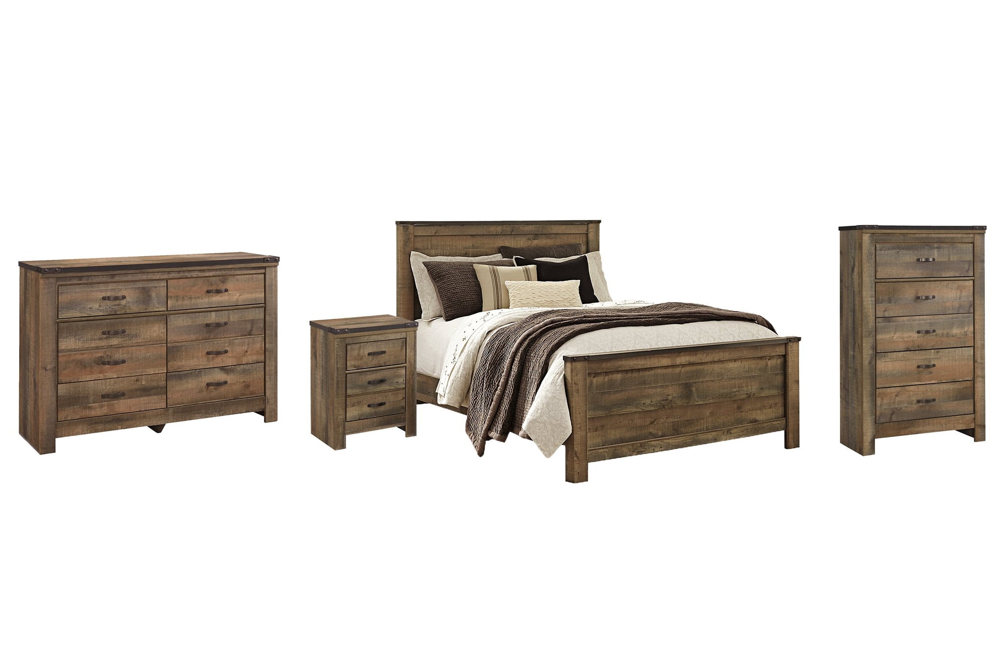 Ensemble de chambre à coucher Trinell 6 pièces