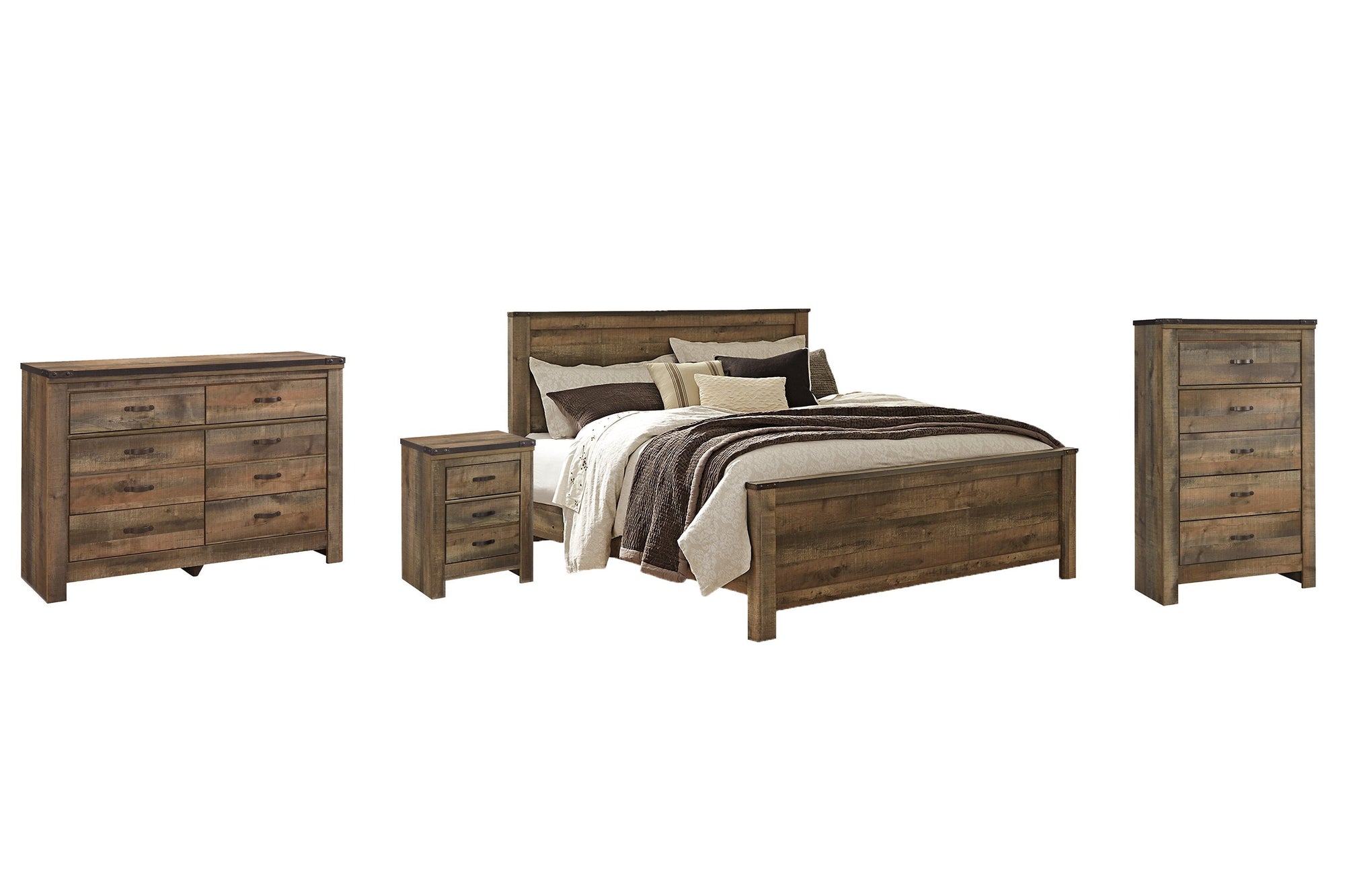 Ensemble de chambre à coucher Trinell 6 pièces
