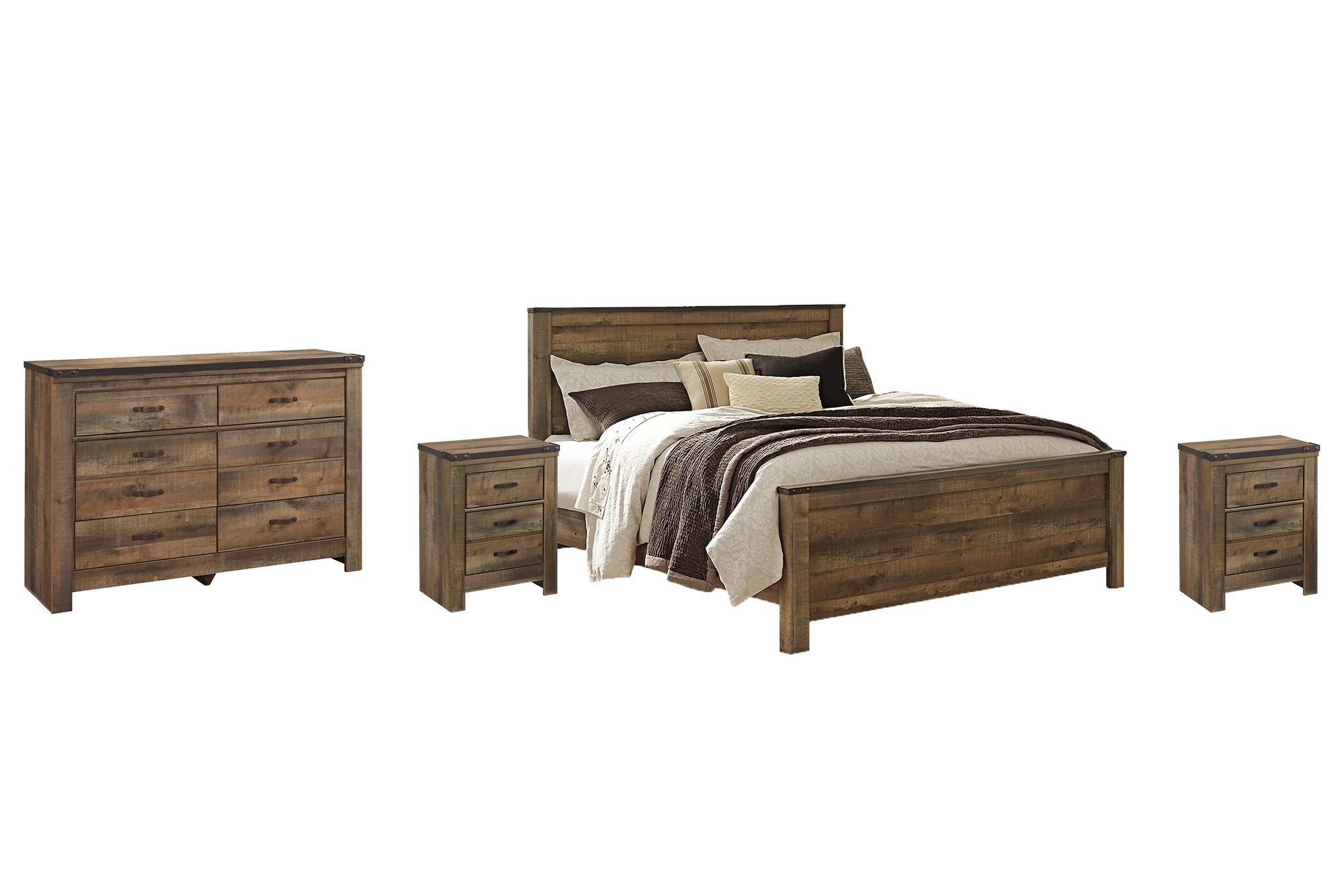 Ensemble de chambre à coucher Trinell 6 pièces