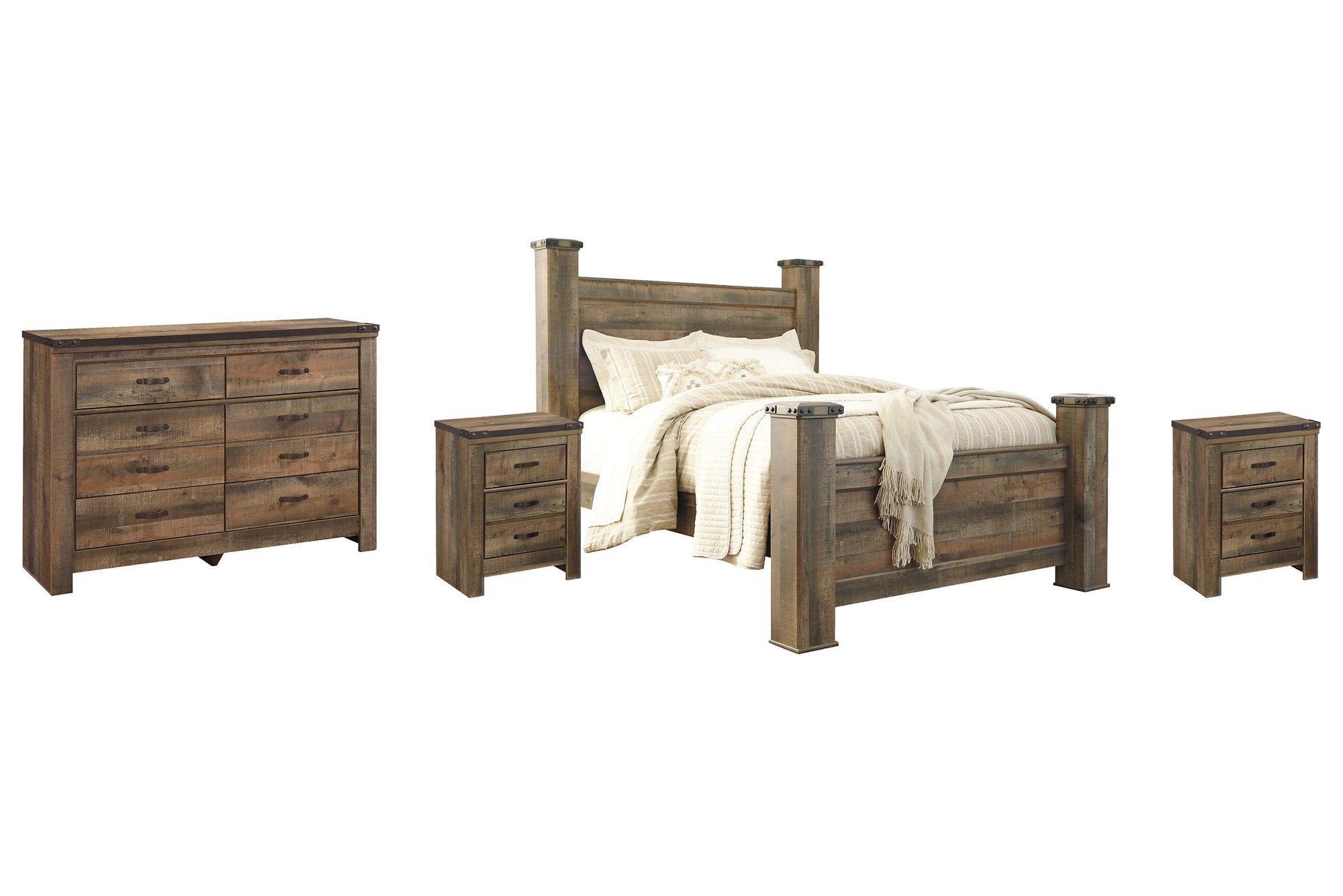 Ensemble de chambre à coucher Trinell 6 pièces