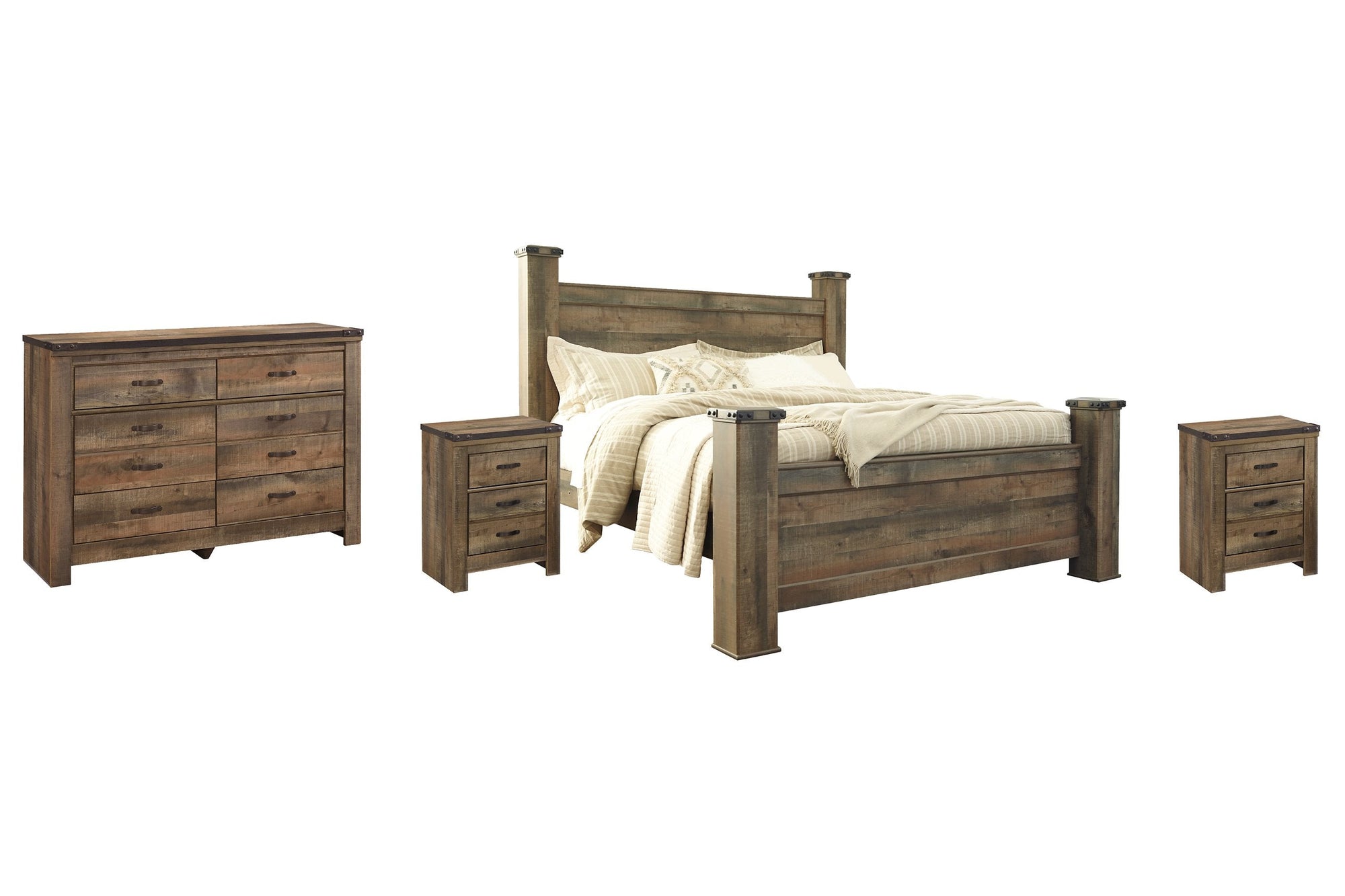 Ensemble de chambre à coucher Trinell 6 pièces