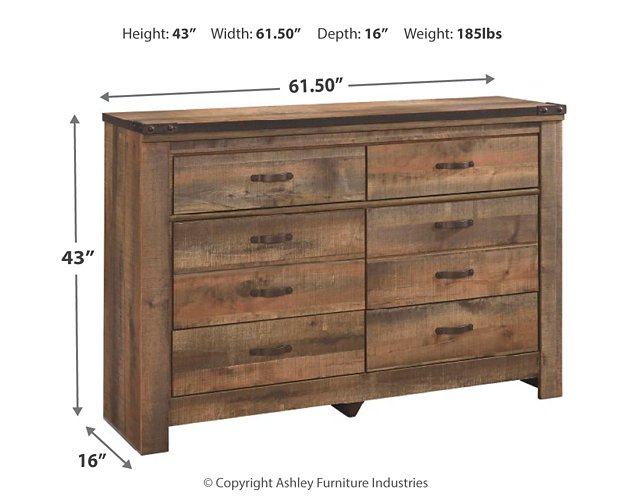 Ensemble de chambre à coucher Trinell 6 pièces