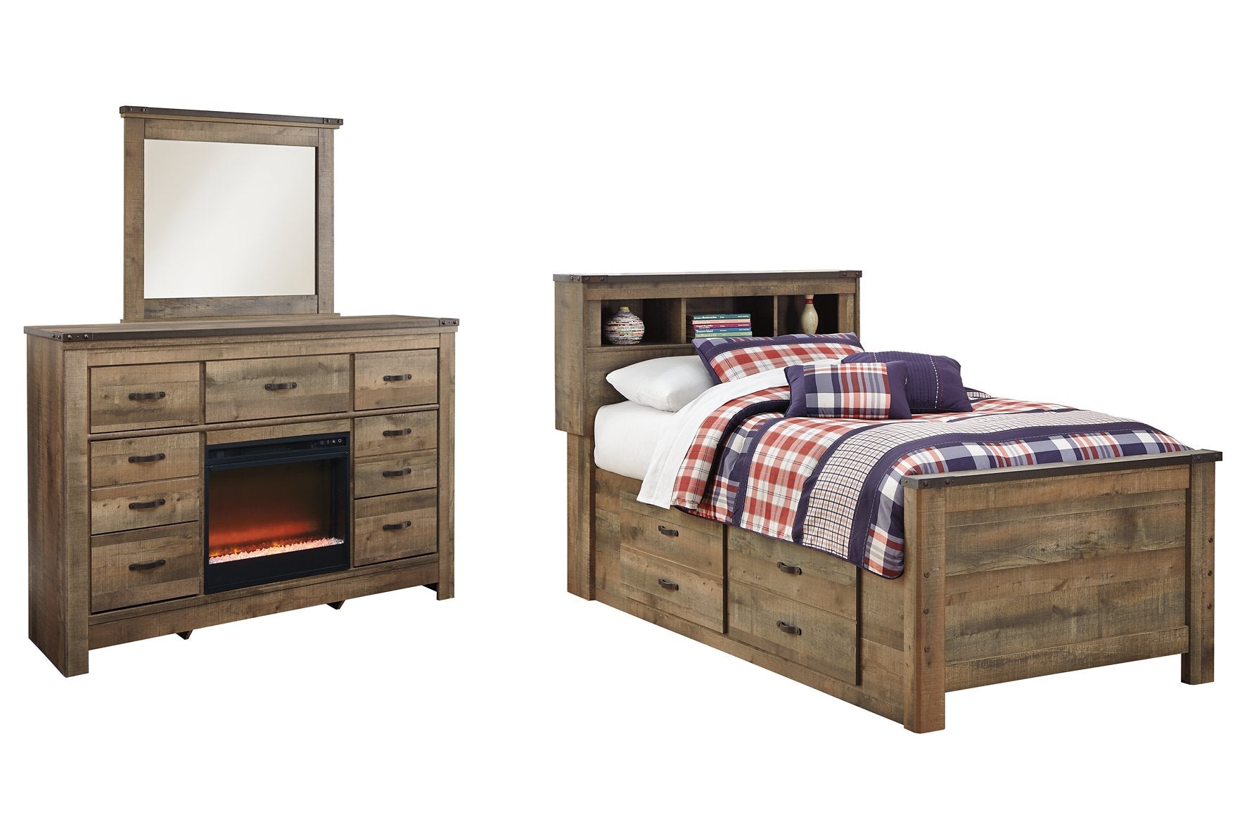 Ensemble de chambre à coucher Trinell 6 pièces