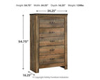 Ensemble de chambre à coucher Trinell 6 pièces