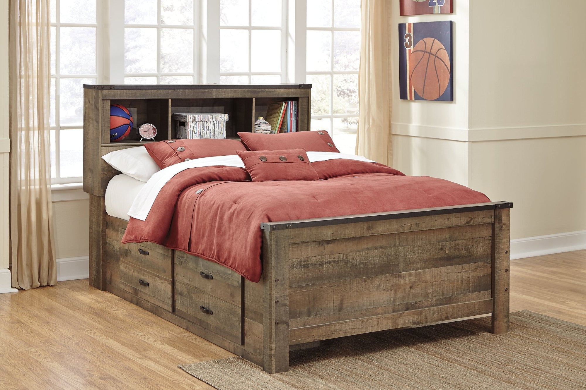 Ensemble de chambre à coucher Trinell 6 pièces