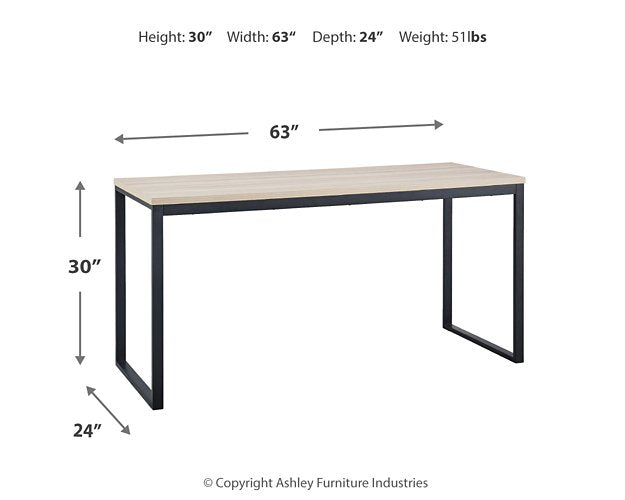 Ensemble de bureau à domicile Waylowe 2 pièces