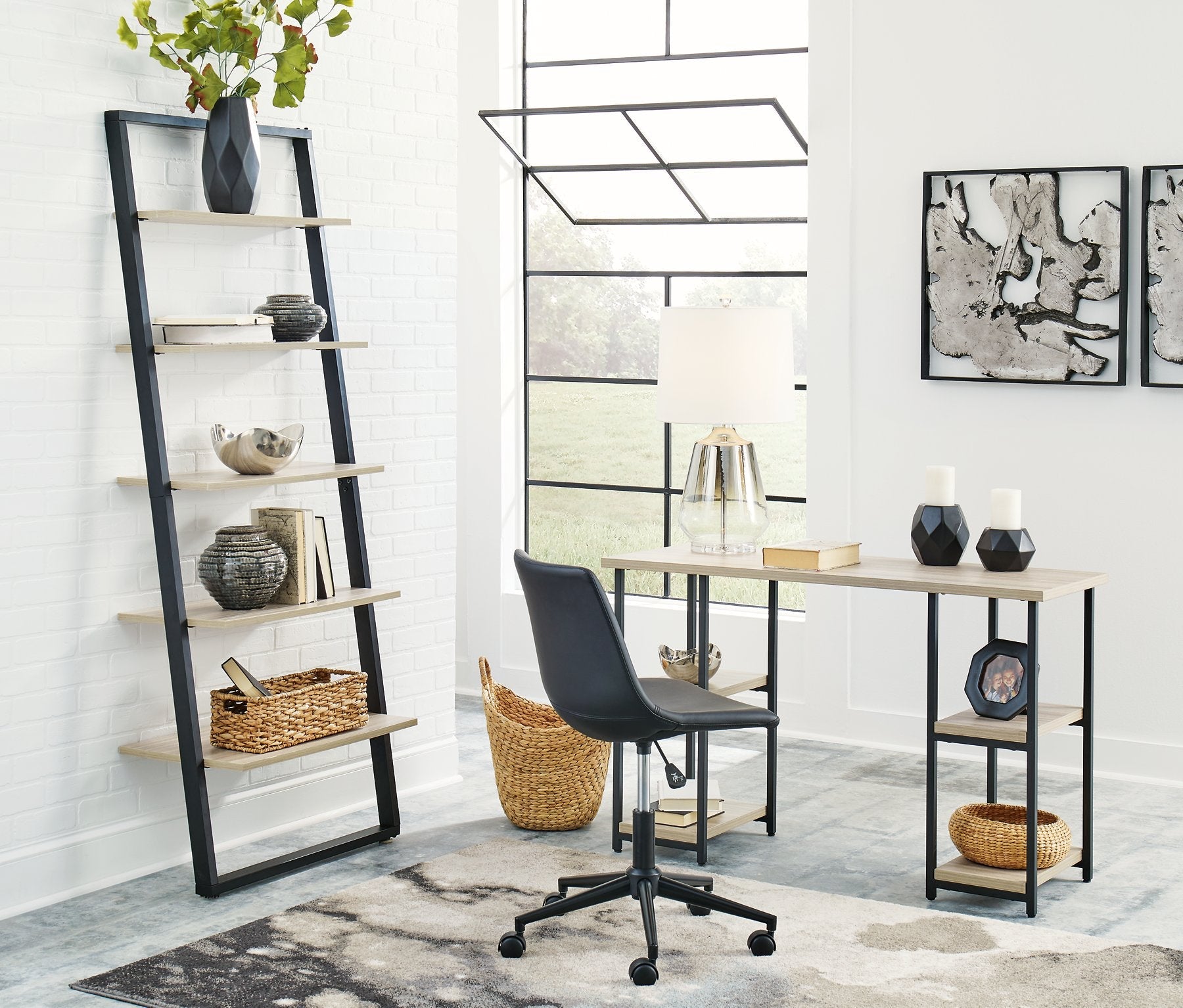 Ensemble de bureau à domicile Waylowe 2 pièces