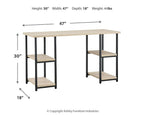 Ensemble de bureau à domicile Waylowe 2 pièces
